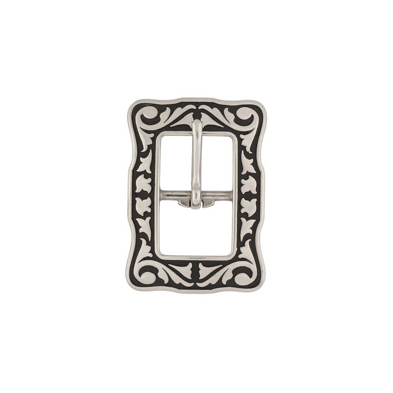JWP Accented Floral Center Bar Buckle