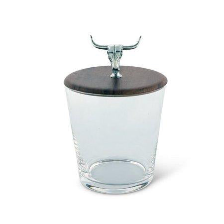 Western Hand Blown Glass Ice Bucket