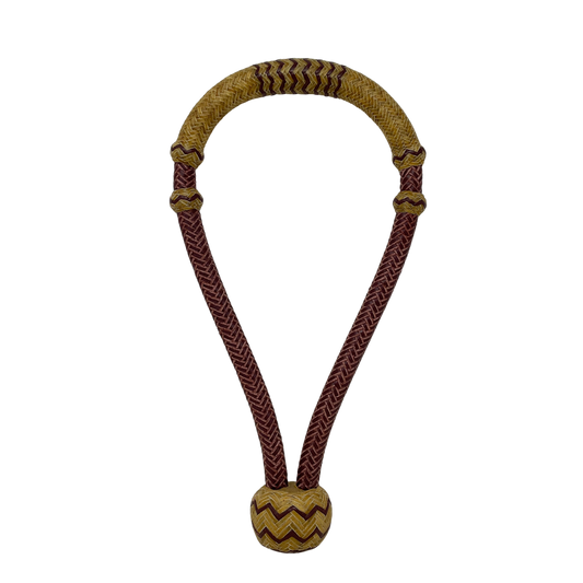16 Plait Beveled Latigo w/Accented Rawhide Bosal