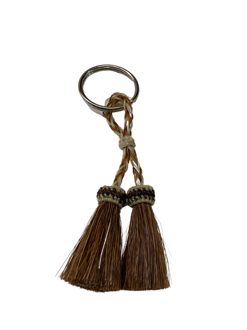 Double Tassel Horsehair Keychain
