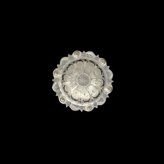 Kansas Bubble Concho- Silver Plate