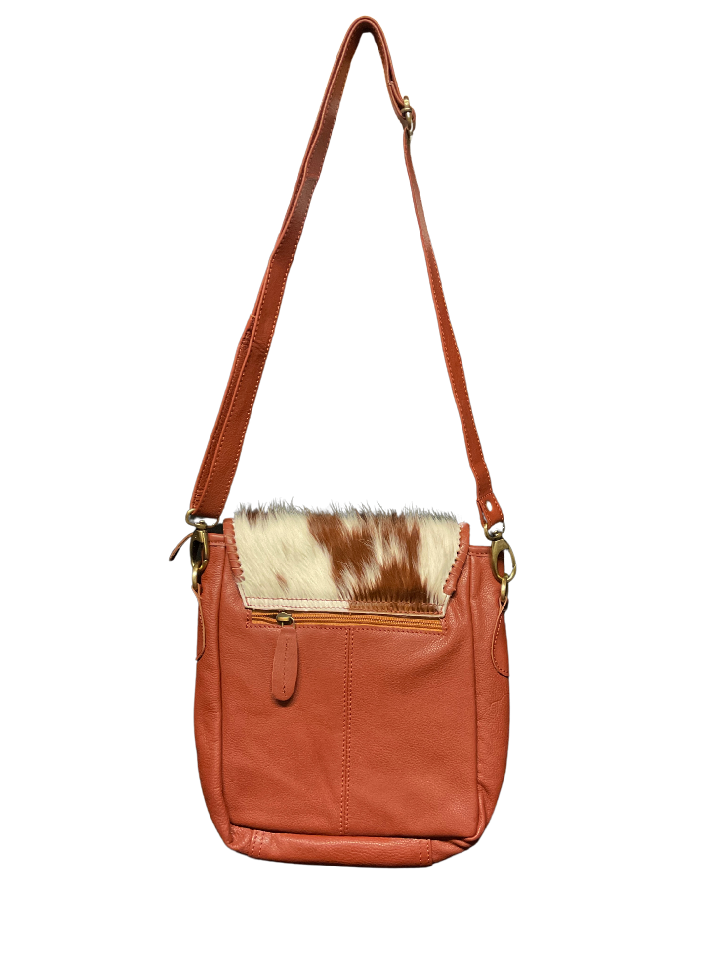 Light Leather Purse w/Cowhide