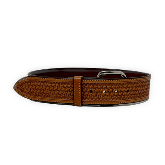 1 1/2" Basket Stamped Belt