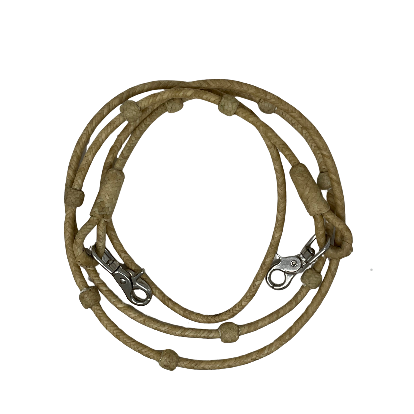 12 Plait 5 Button Rawhide Roping Reins