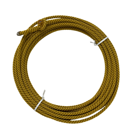 Left Twist Gold 3 strand 3/8" UOZA Poly Ranch Rope