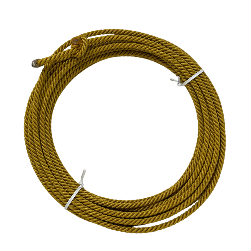 Left Twist Gold 3 strand 3/8" UOZA Poly Ranch Rope