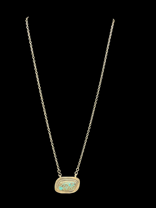 Thunder Mountain Turquoise Bar Necklace