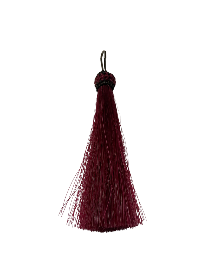 Colored Horsehair Tassel Zipper Pull