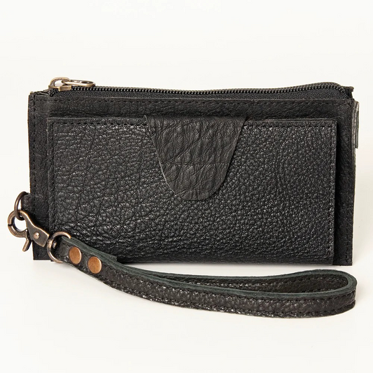 Black Leather Cardholder Wallet
