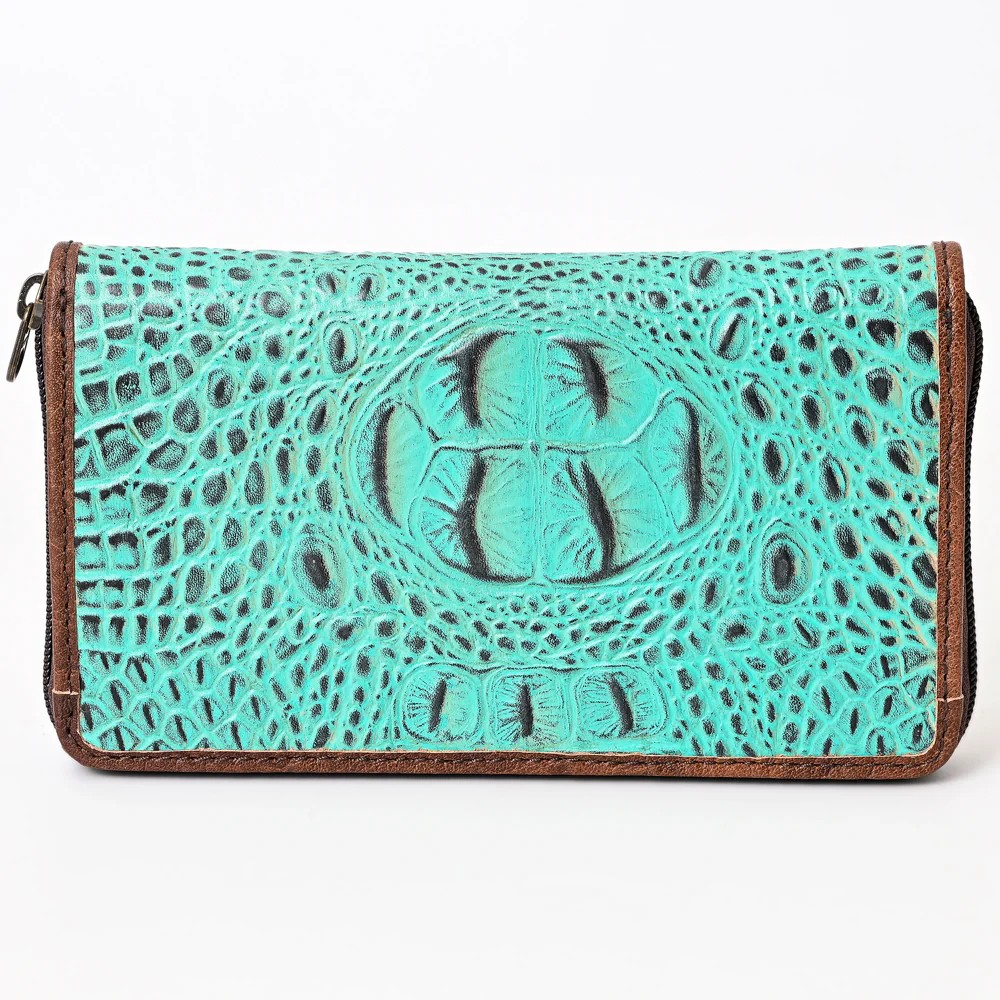 Turquoise Leather Wallet