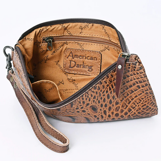 Genuine Leather Wristlet Purse
