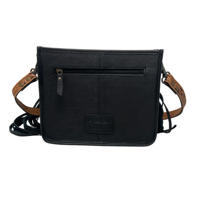 Black Quilted Leather Crossbody Purse