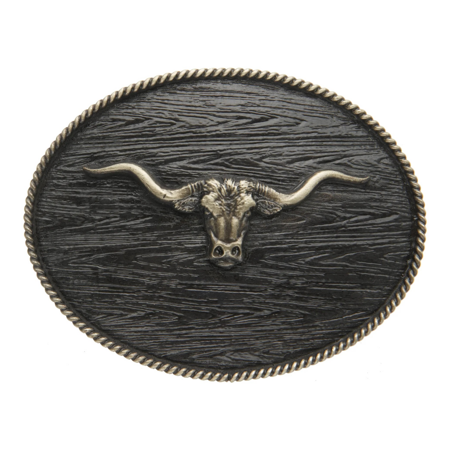 Longhorn w/Wood Grain Iconic Classic Buckle