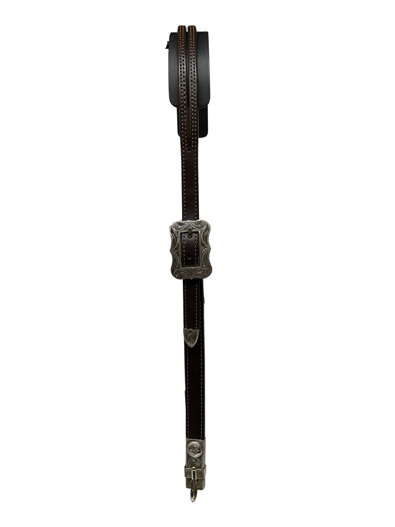 5/8" Split Ear Headstall Hansen Scallop Rectangle Buckle w/bit hangers