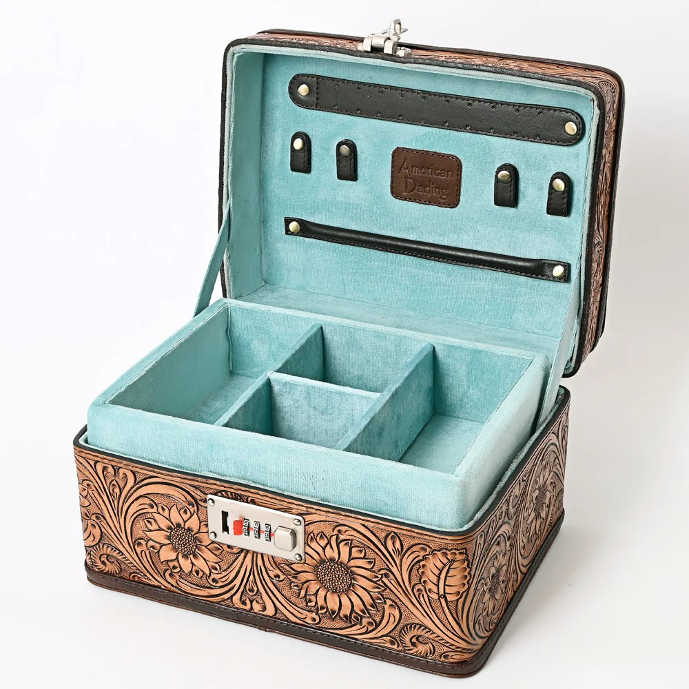Tooled Jewelry Case w/Lock