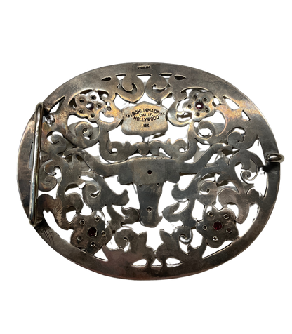 Bohlin Sterling Buckle w/Gold Accents, Diamonds & Rubies