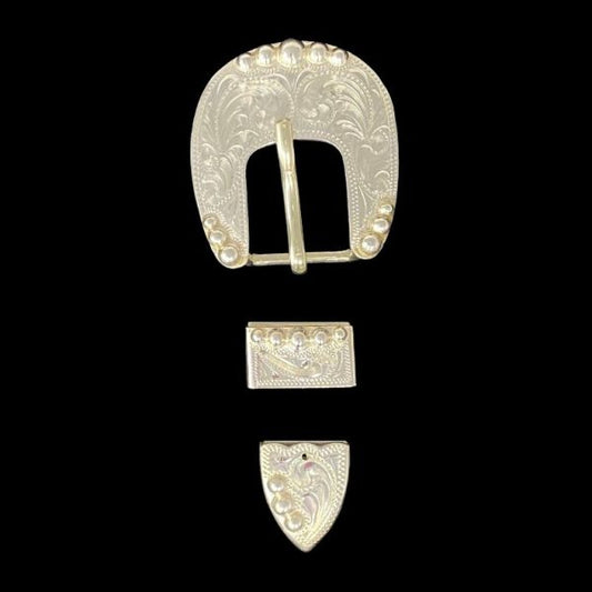 Manzanillo Buckle Set- Silver Plate