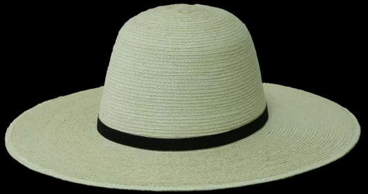 Palm Leaf Hat Unbound Edge 7 1/8