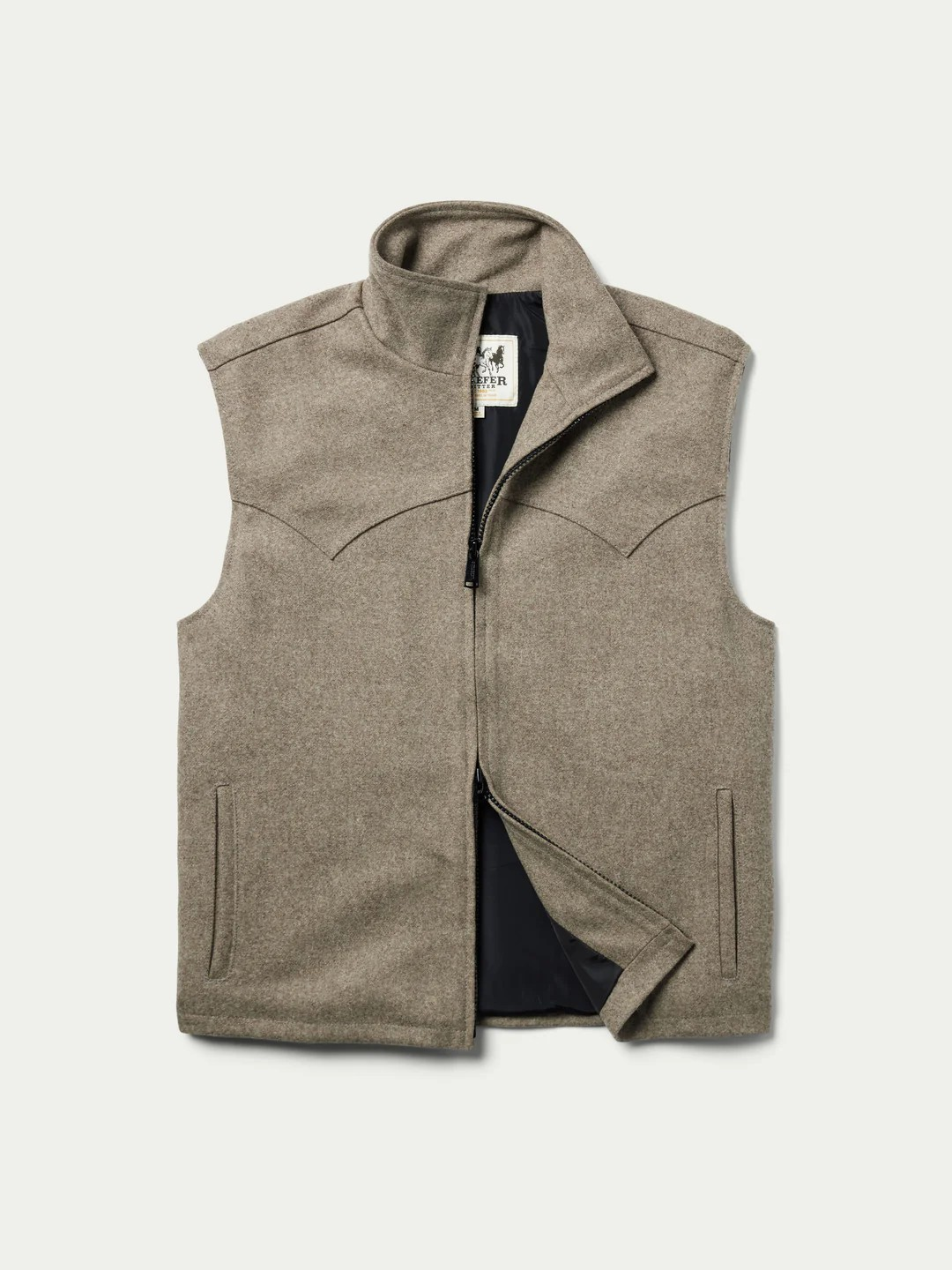 Wool Arena Vest-Taupe