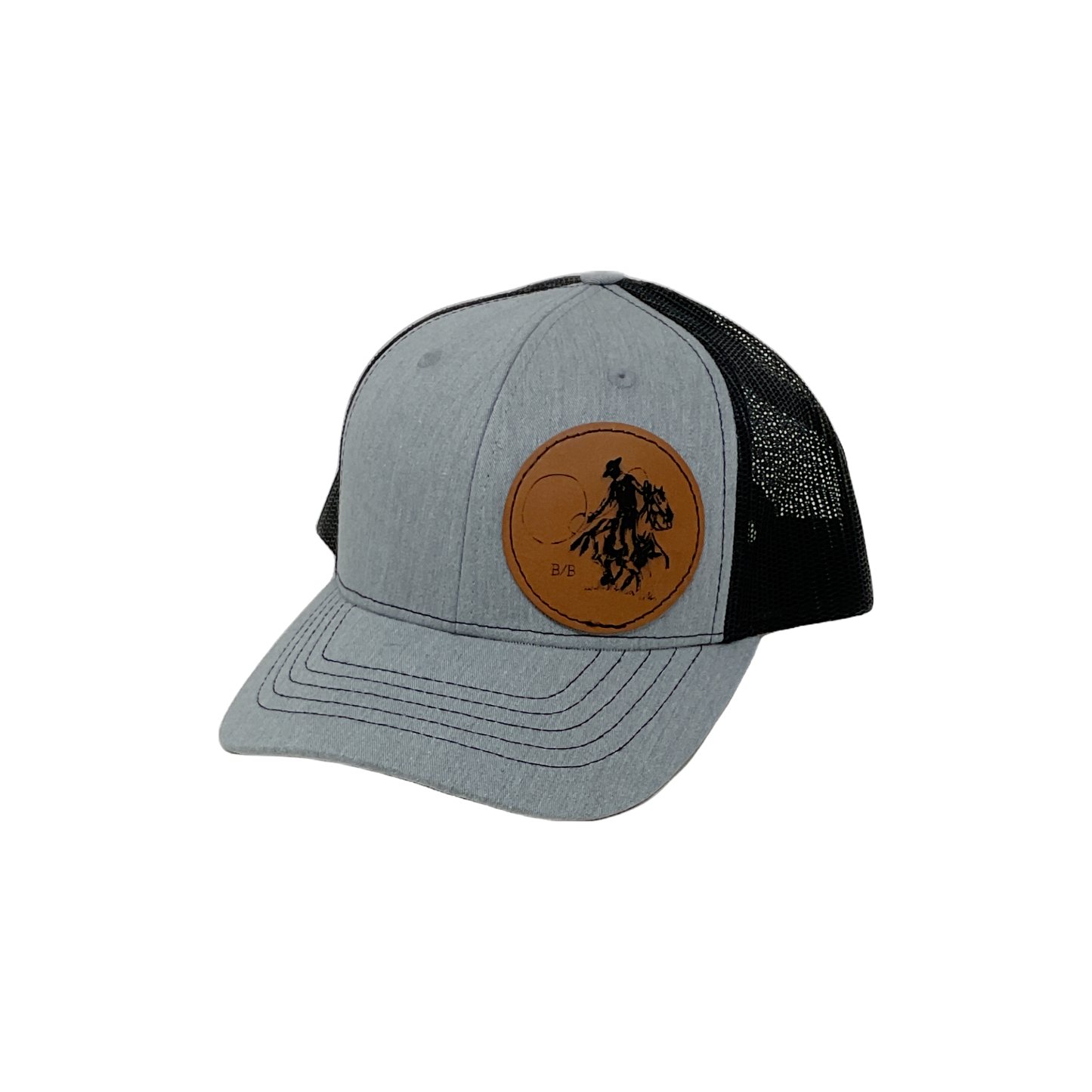 Leather Patch Buckaroo Cap