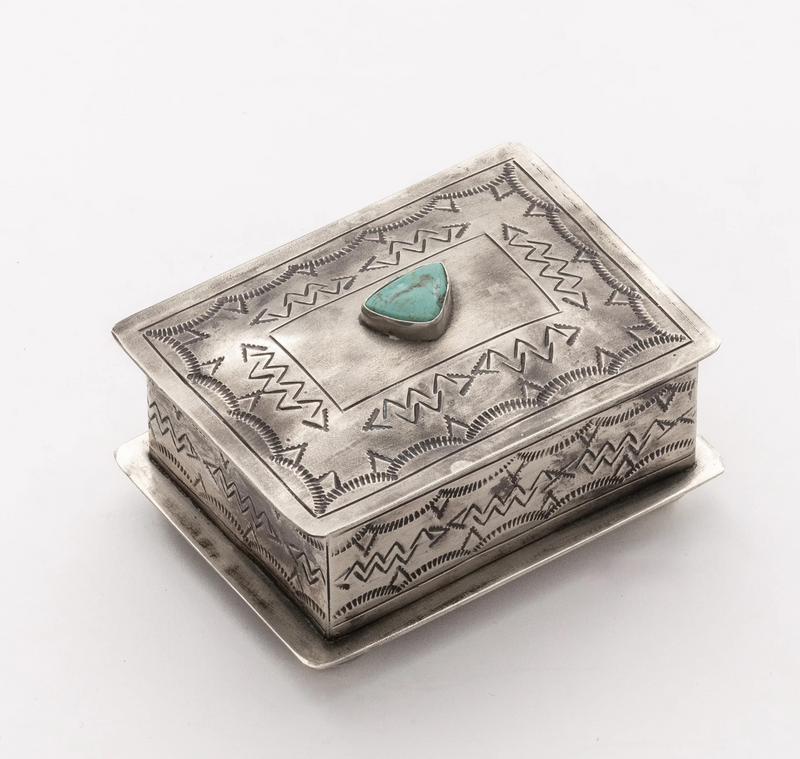 Small Rectangle Box w/Turquoise