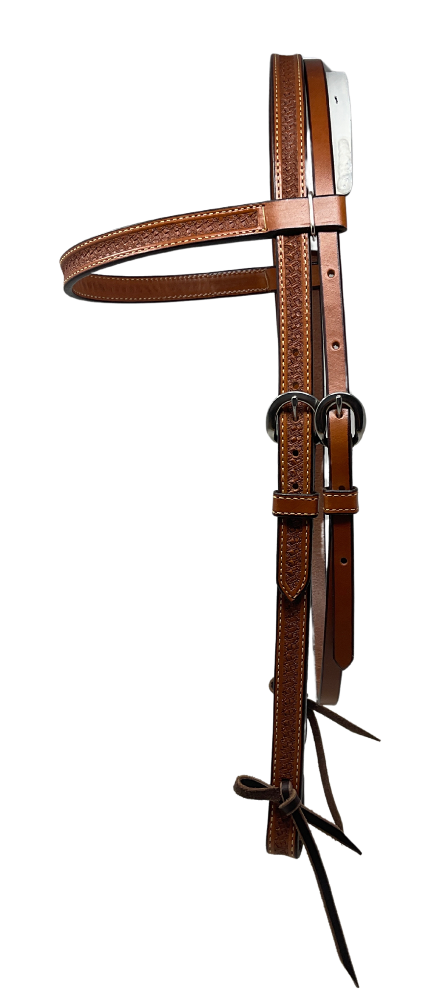 3/4" Basket Stamped Browband
