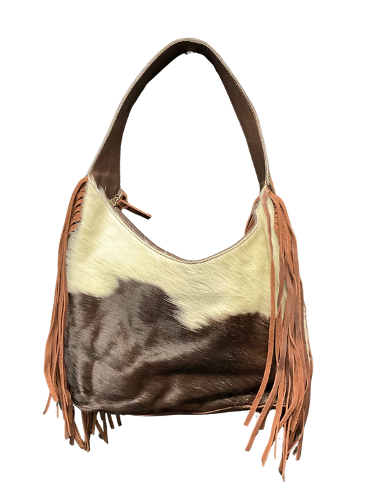 Hair On Cowhide & Leather Hobo Purse
