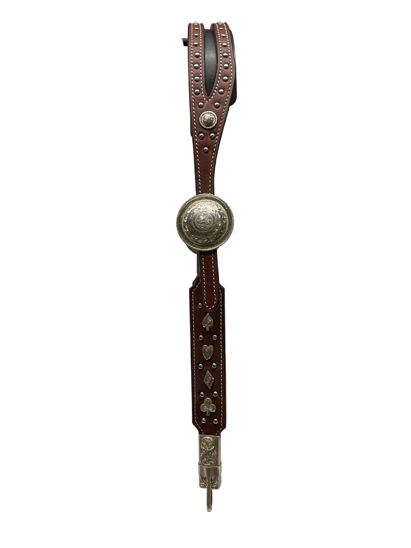 3/4" Split Ear w/Sterling Concho Buckles, Dots and Card Suit Conchos