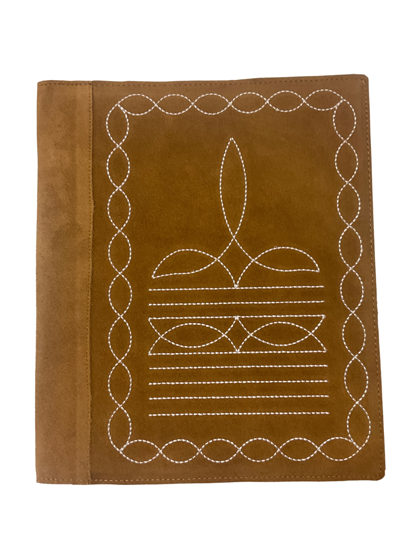 Suede Boot Stitch Notepad Cover