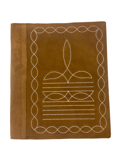 Suede Boot Stitch Notepad Cover