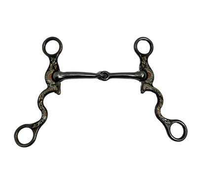 234QC - Snaffle w/Floral & Copper Trim