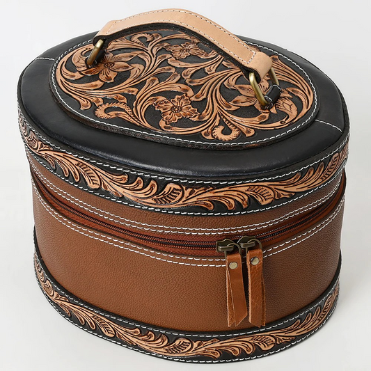 Leather Tooled Jewelry Case