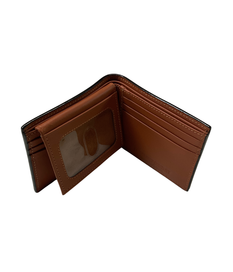 Bifold Basket Stamp Wallet w/Buck Stitching