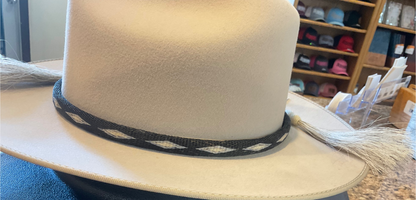 Hitched Horsehair Hat Band w/Double Tassels
