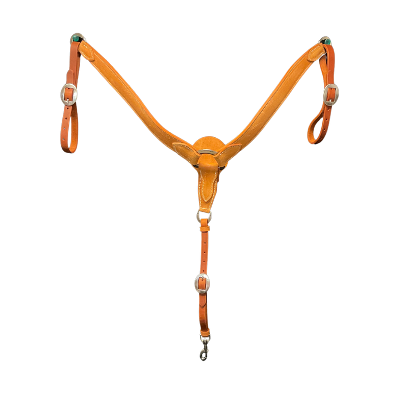 Doubled & Stitched Heavy Contoured Rough Out Breast Collar