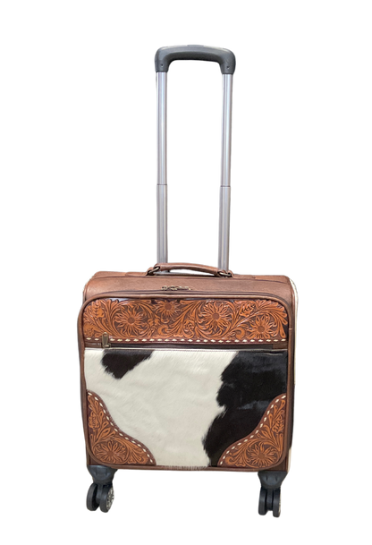 Wheeled Luggage w/Cowhide