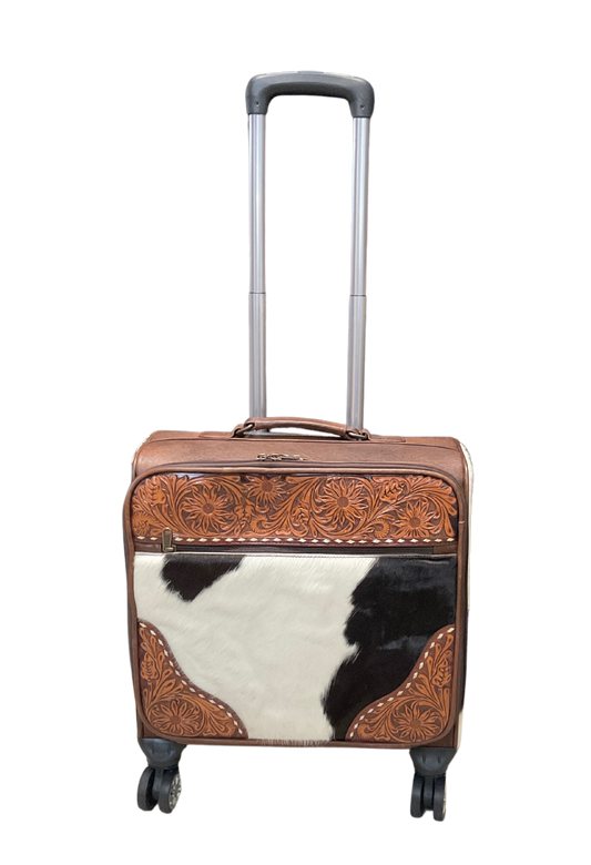 Wheeled Luggage w/Cowhide