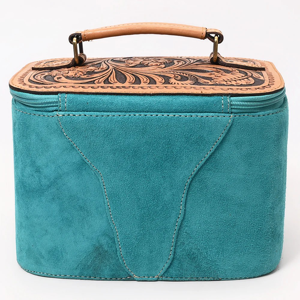 Turquoise Boot Stitch Jewelry Case