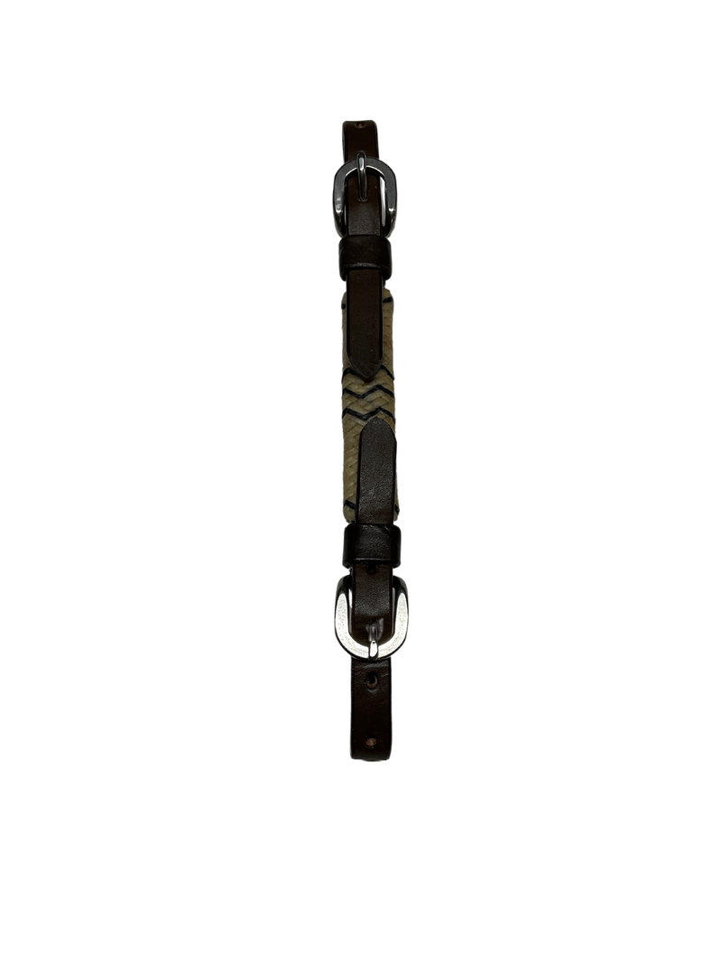 Double Buckle Curb w/Rawhide