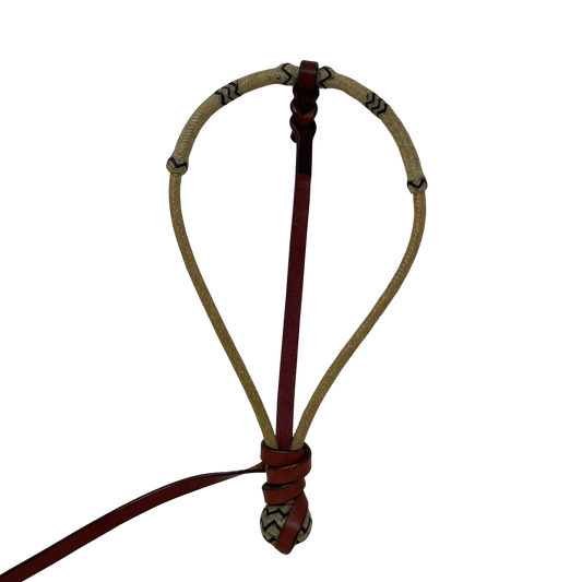 24 Plait Rawhide w/Accents Center Hung Bosalita