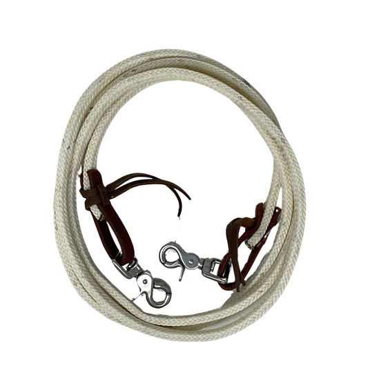 1/2" Flat Waxed Nylon Roping Reins