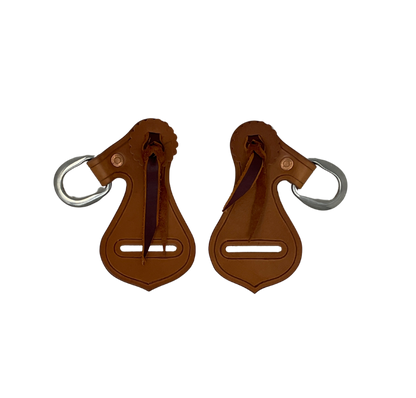 Latigo Keepers w/Rosette & D-Ring- Pair