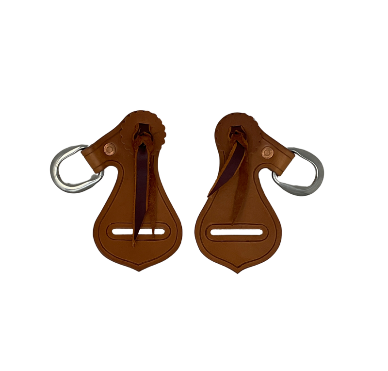Latigo Keepers w/Rosette & D-Ring- Pair