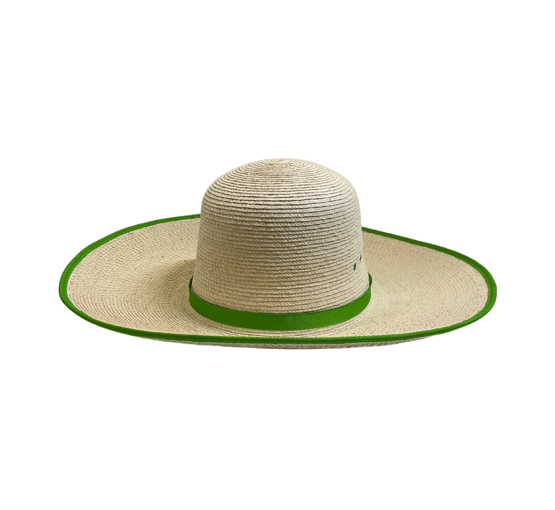 Palm Leaf Hat Bound Edge 6 1/2