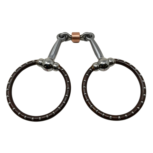 Ballhinge Ring Snaffle Slick 50 Brown Finish w/Dots