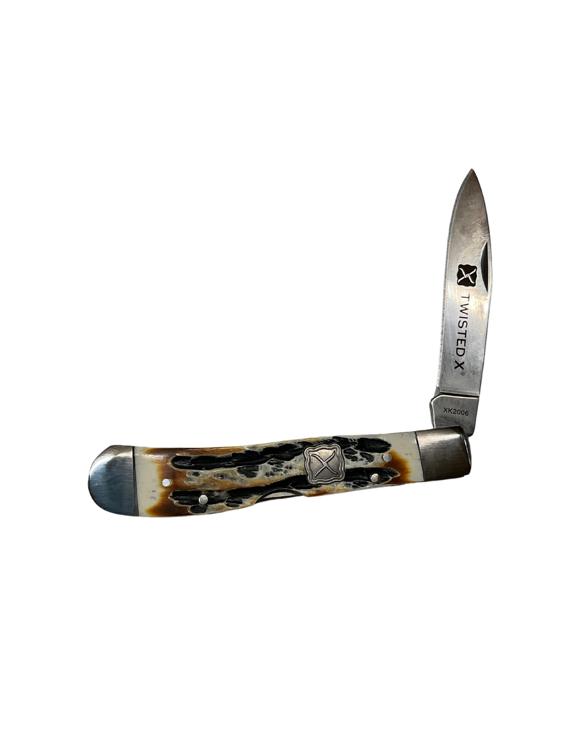 Single Blade Folding Knife w/Natural Aged Bone Grip