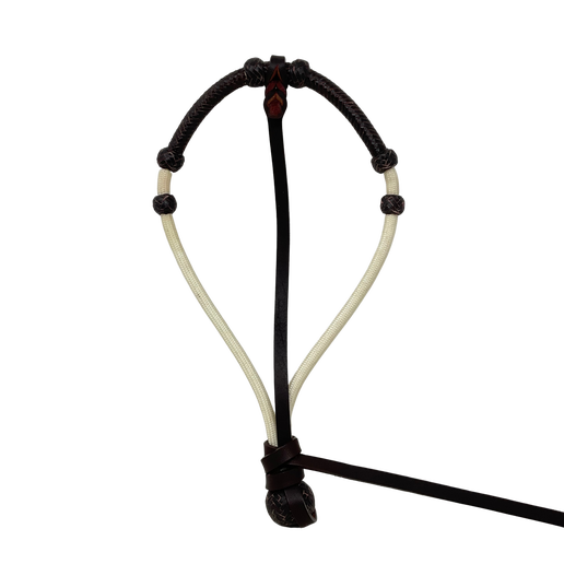 Braided Nylon w/Latigo Center Hung Bosalita