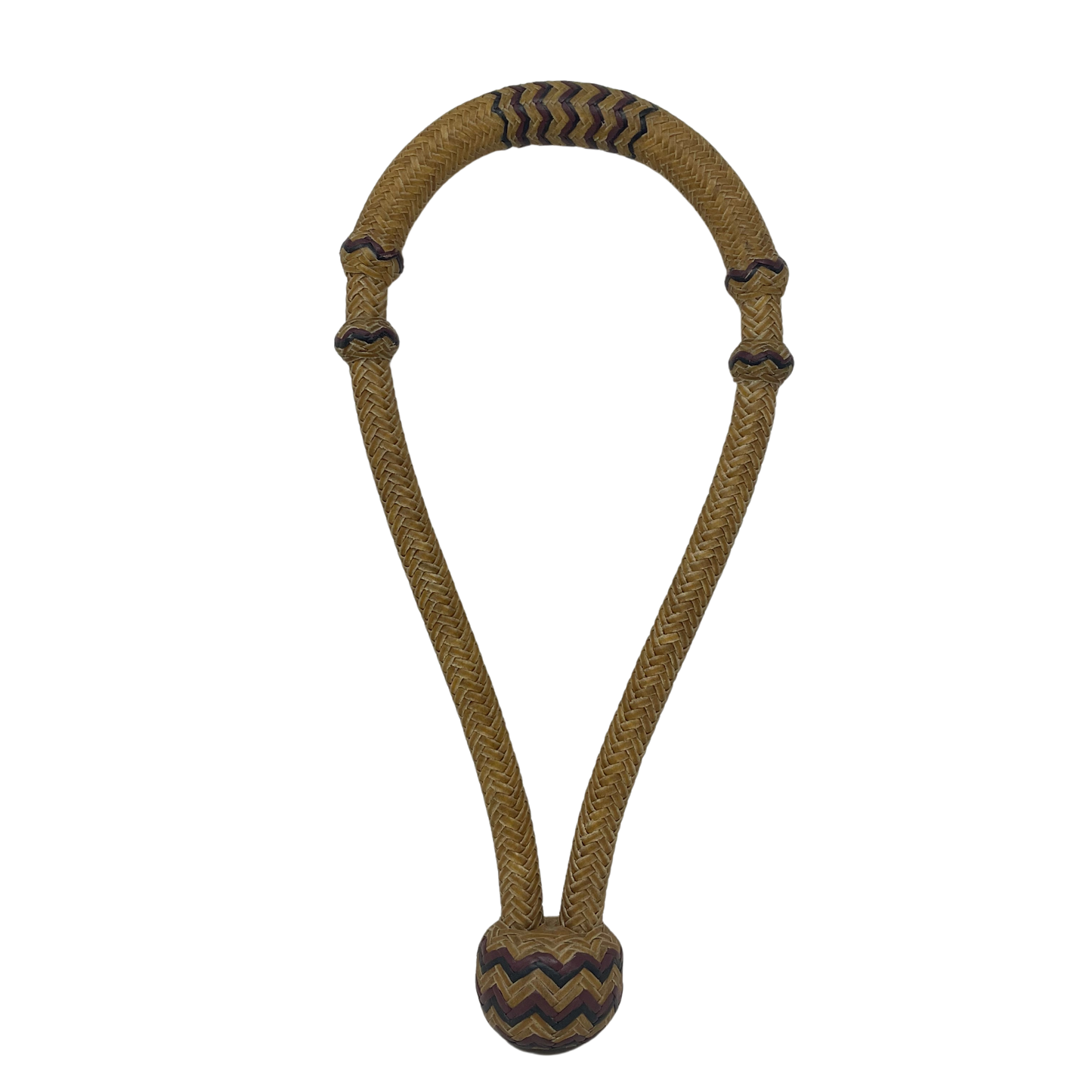 16 Plait Rawhide w/Maroon & Black Accents Bosal