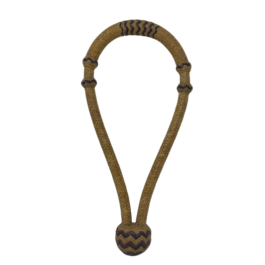 16 Plait Rawhide w/Maroon & Black Accents Bosal
