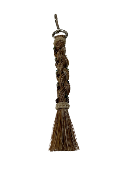 Braided Horse Hair w/Beads Zipper Pull